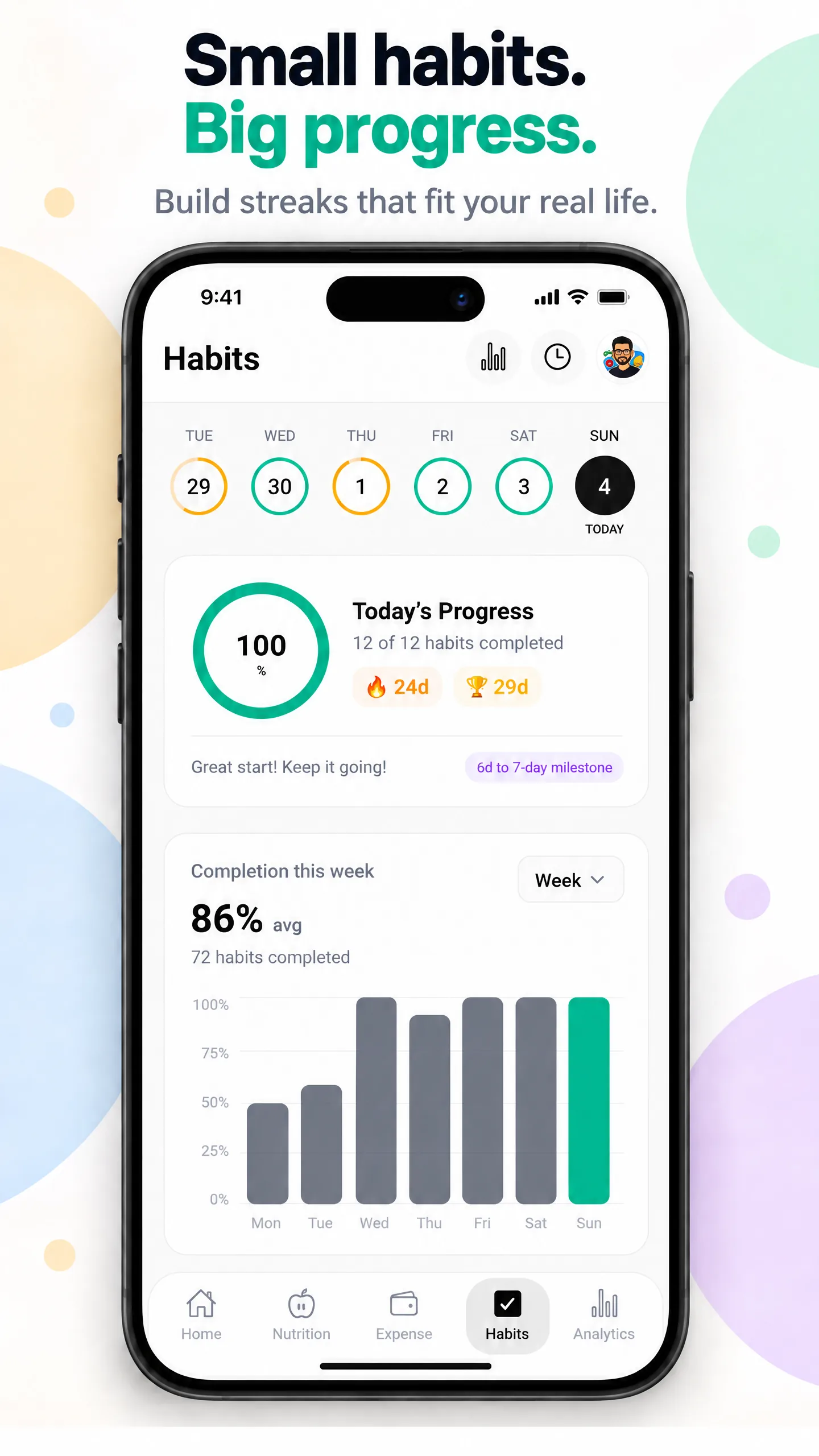 Routines screen